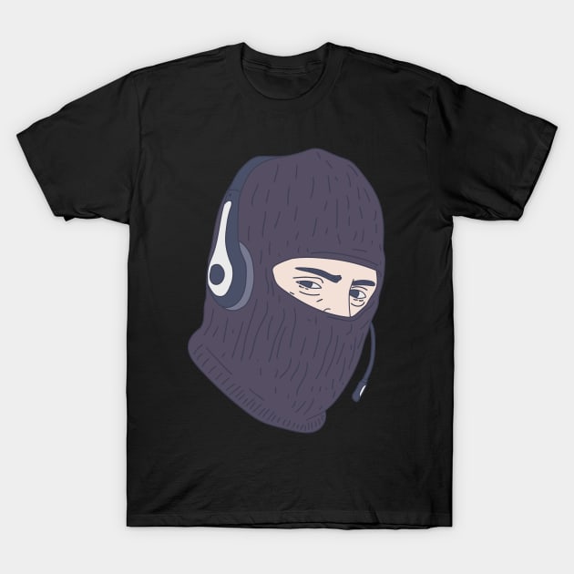 Scam Caller - Ski Mask - Vishing T-Shirt by DeWinnes